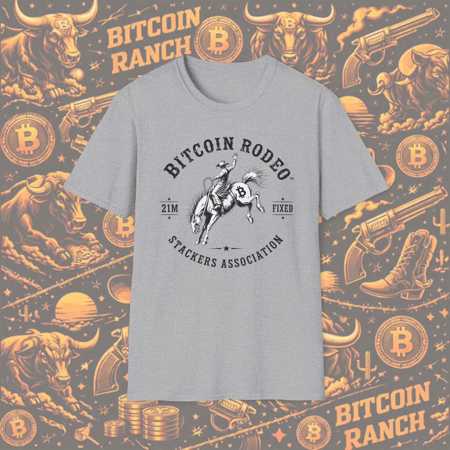 Bitcoin Rodeo T-Shirt — Bitcoin Ranch Stackers Association Tee