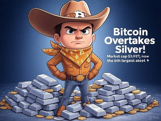 Bitcoin, now more valuable than Silver.