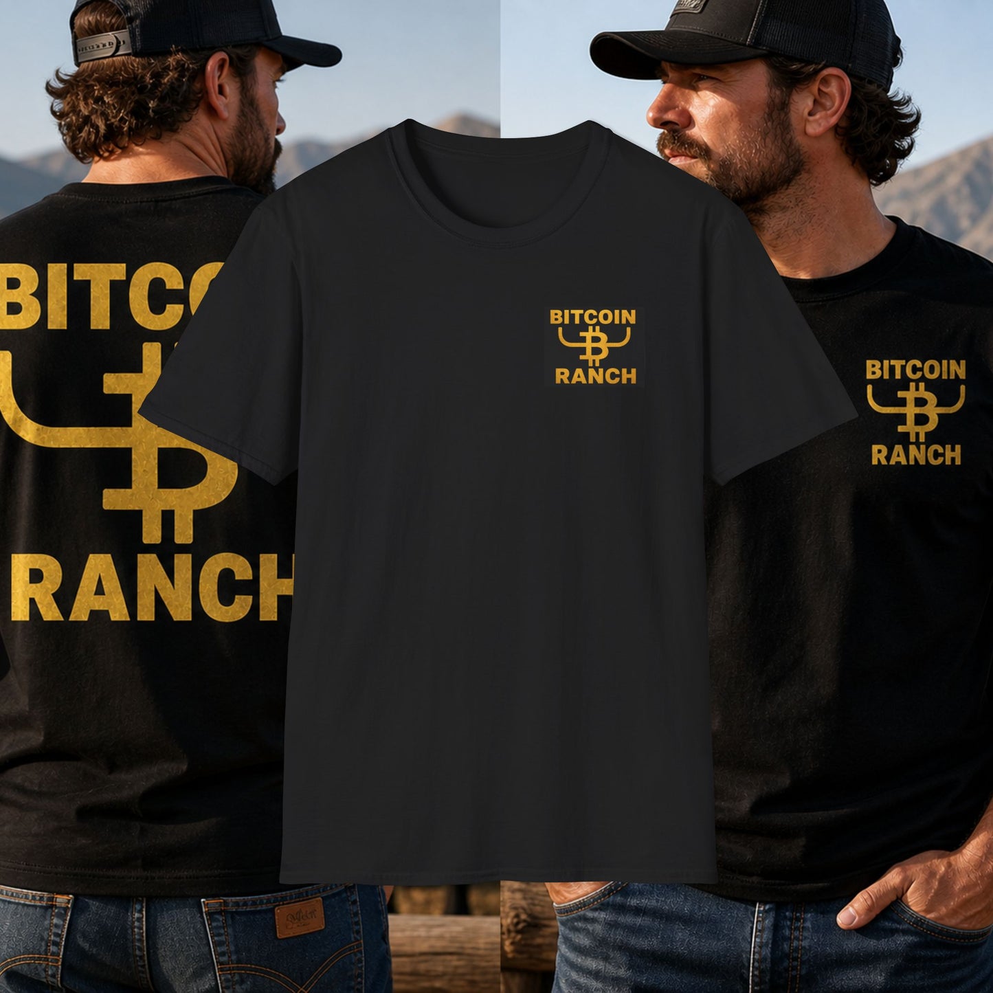 Bitcoin Ranch T‑Shirt — Trademark BULL BITCOIN Logo