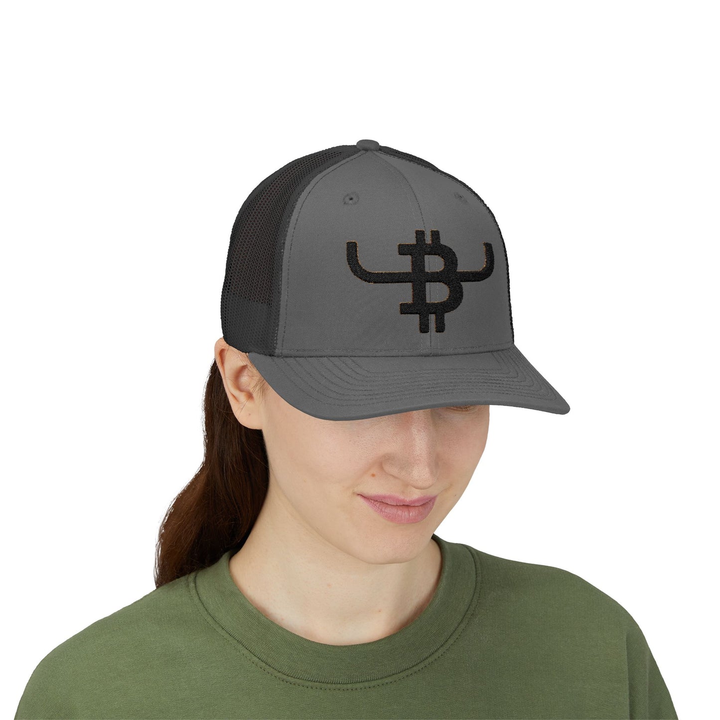 Bitcoin Bull Trucker Cap — Snapback Mesh Hat with BTC Bull Logo