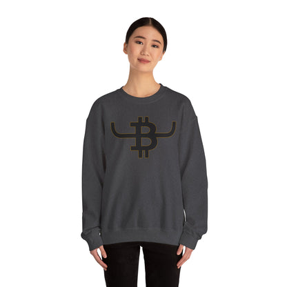 BULL BITCOIN Crewneck Sweatshirt — Cowboy Crypto Logo Pullover