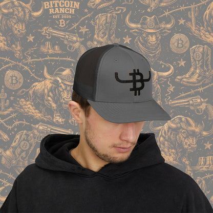 Bitcoin Bull Trucker Cap — Snapback Mesh Hat with BTC Bull Logo