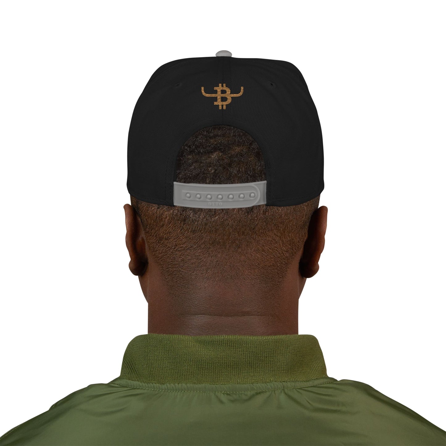 Embroidered Bitcoin Rope Script Snapback Hat