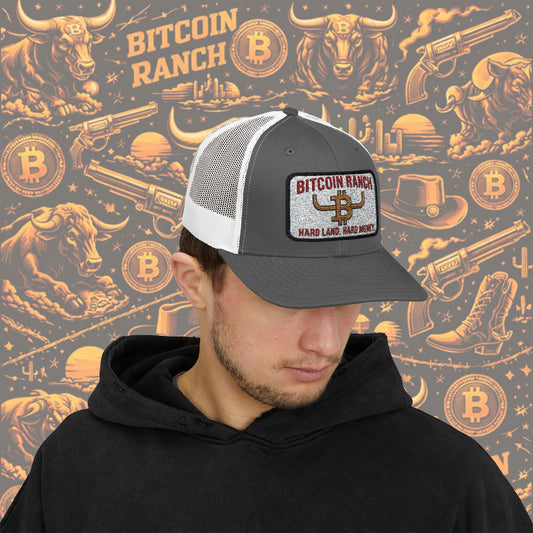 Bitcoin Ranch Snapback Cap — Western Crypto Trucker Hat
