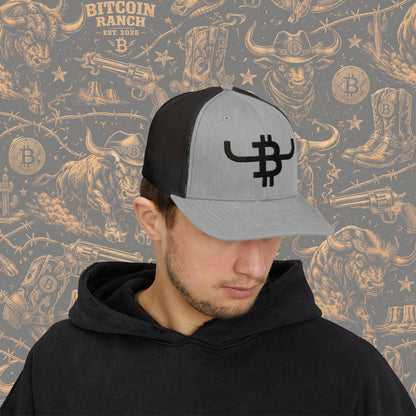 Bitcoin Bull Trucker Cap — Snapback Mesh Hat with BTC Bull Logo