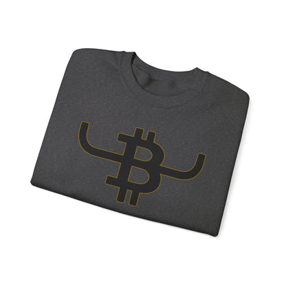 BULL BITCOIN Crewneck Sweatshirt — Cowboy Crypto Logo Pullover