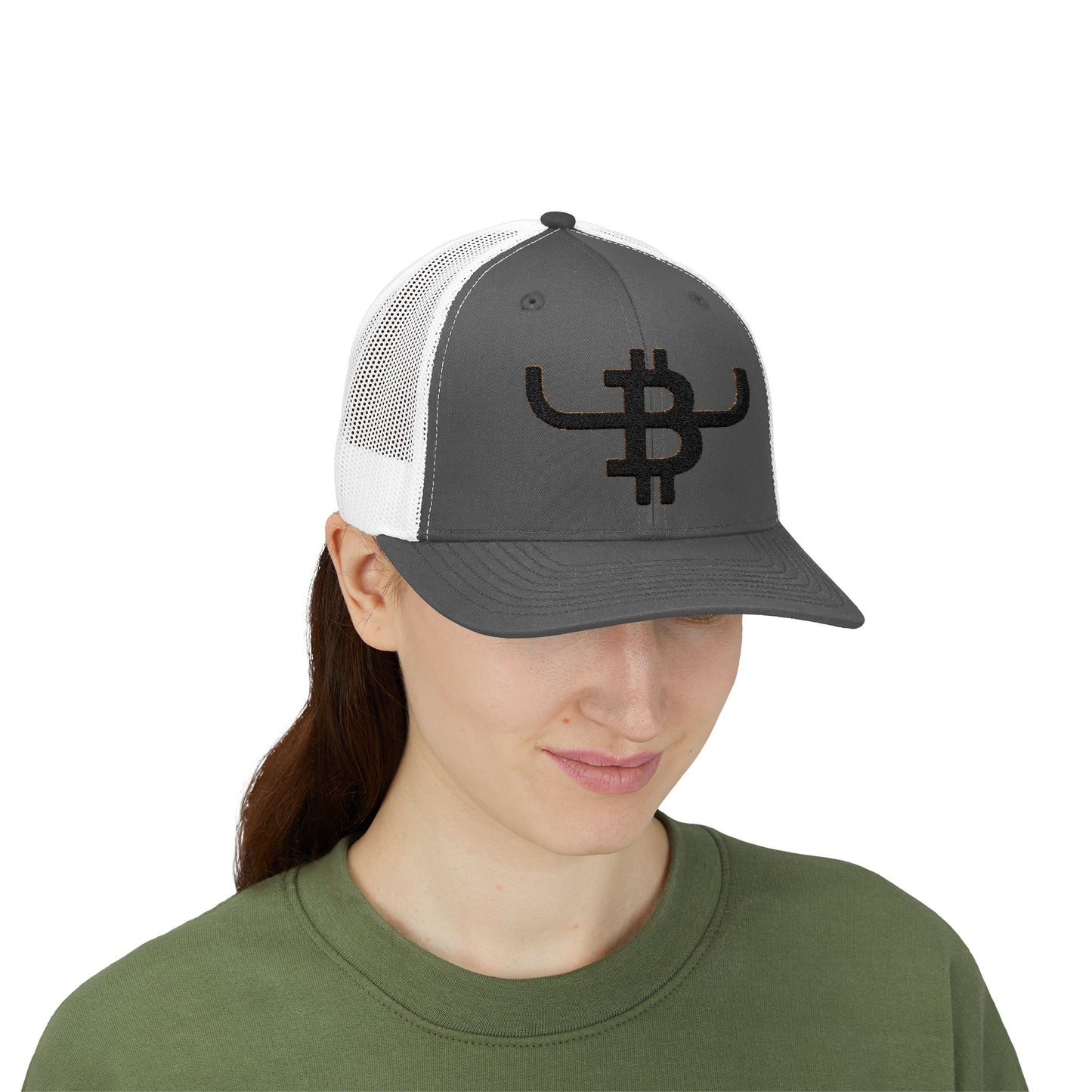 Bitcoin Bull Trucker Cap — Snapback Mesh Hat with BTC Bull Logo