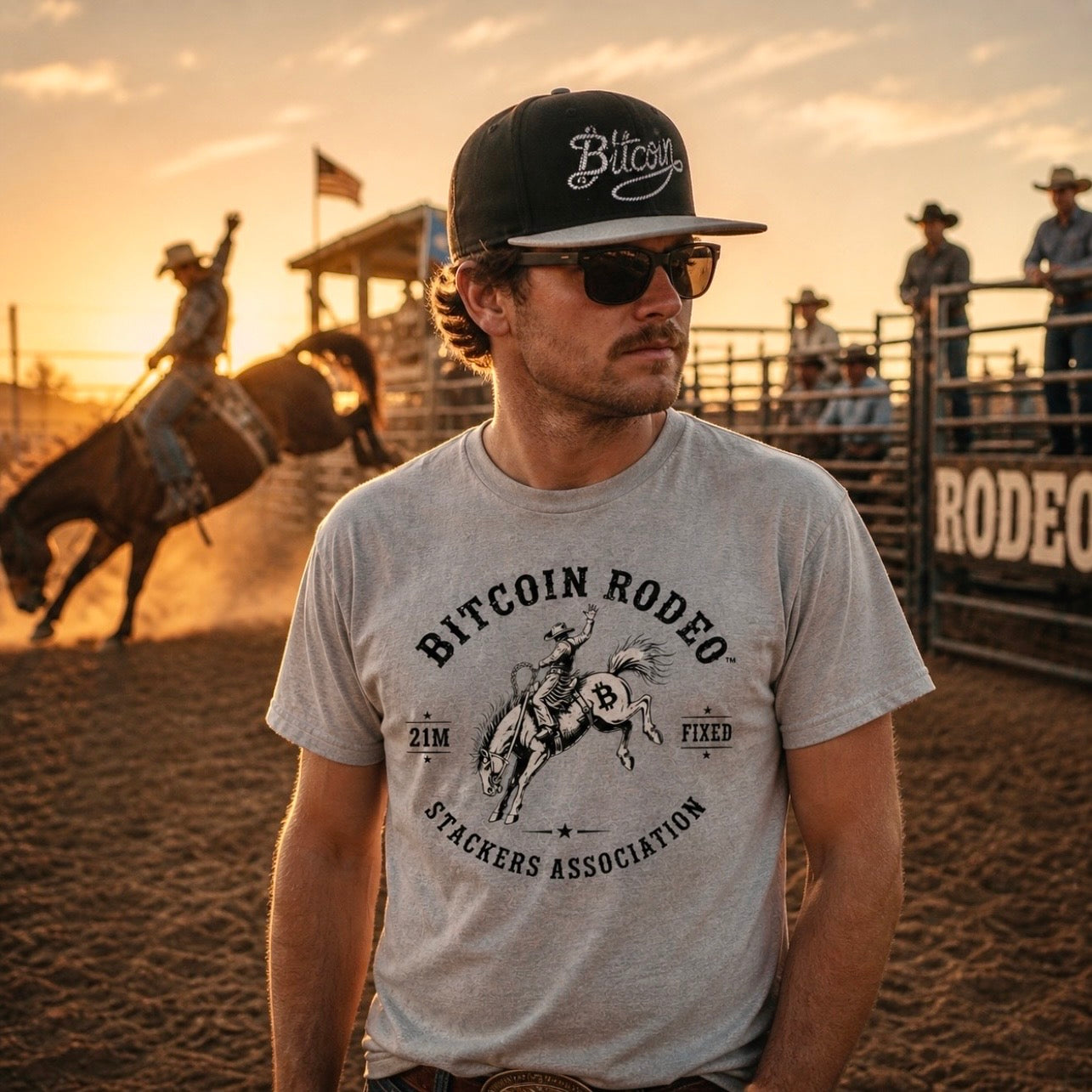 Bitcoin Rodeo T-Shirt — Bitcoin Ranch Stackers Association Tee