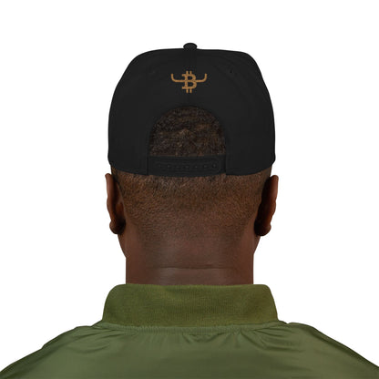 Embroidered Bitcoin Rope Script Snapback Hat