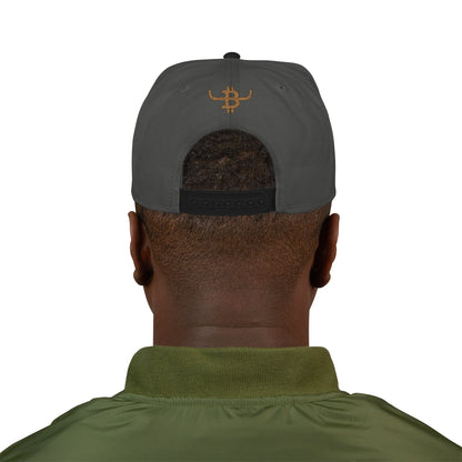 Embroidered Bitcoin Rope Script Snapback Hat