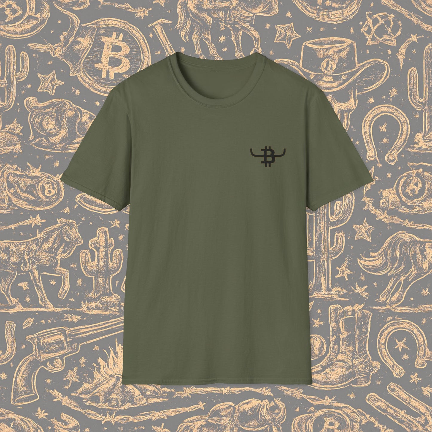 BULL BITCOIN Logo T-Shirt — Crypto Cowboy Tee
