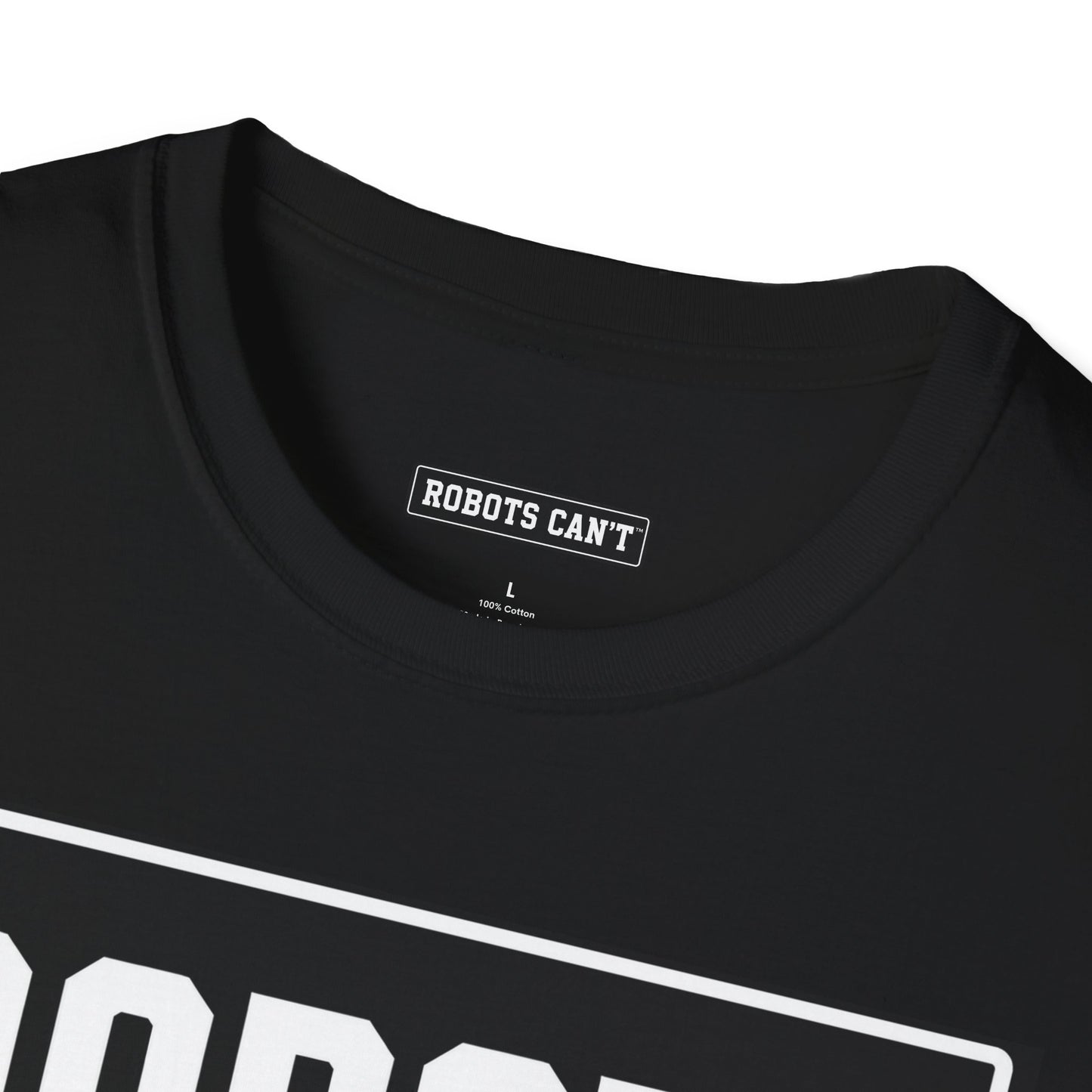 Robots Can't Ride T-Shirt — Funny Tech Humor Tee
