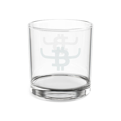 Engraved Bull Bitcoin Whiskey Glass - 10.5 oz Rocks Glass