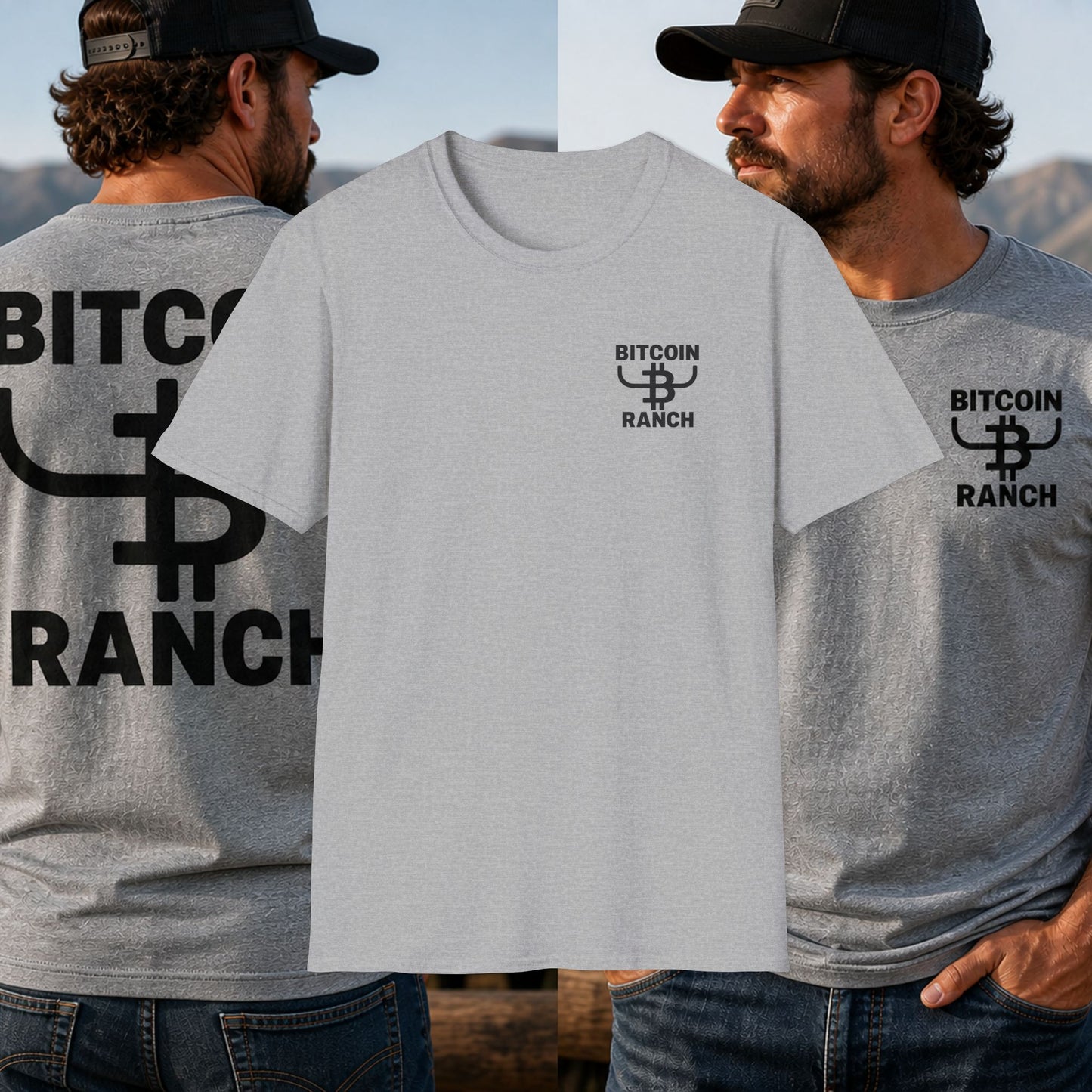 Bitcoin Ranch T‑Shirt — Trademark BULL BITCOIN Logo