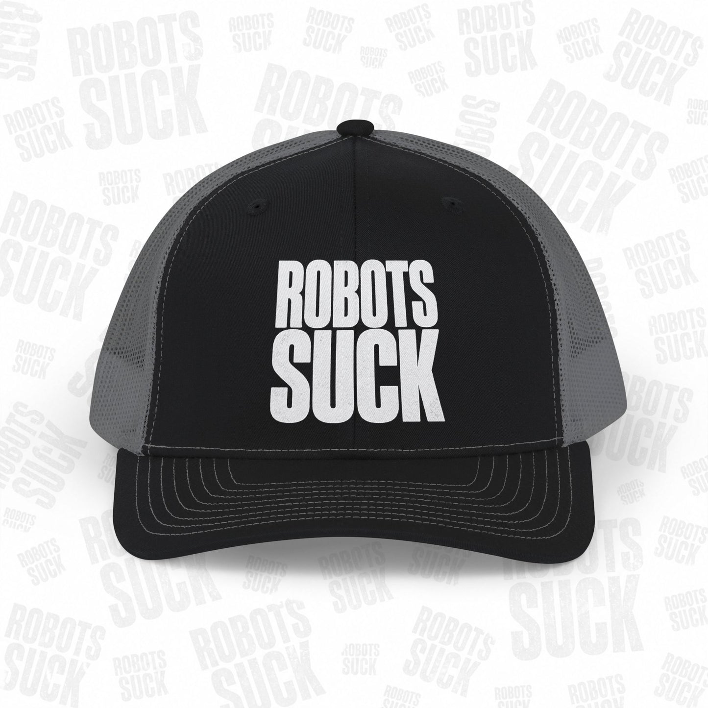 Robots Suck Trucker Cap – Bold Embroidered Snapback Hat