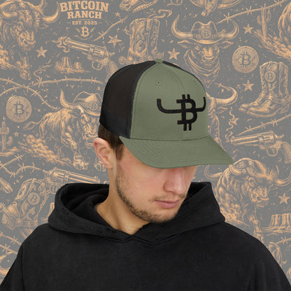 Bitcoin Bull Trucker Cap — Snapback Mesh Hat with BTC Bull Logo