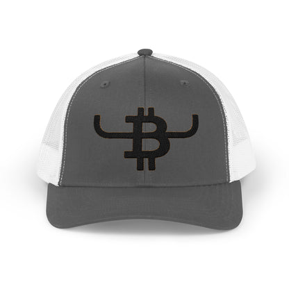 Bitcoin Bull Trucker Cap — Snapback Mesh Hat with BTC Bull Logo