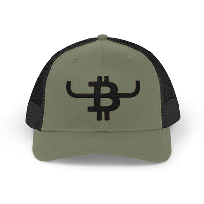Bitcoin Bull Trucker Cap — Snapback Mesh Hat with BTC Bull Logo