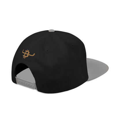 Embroidered Bitcoin Rope Script Snapback Hat