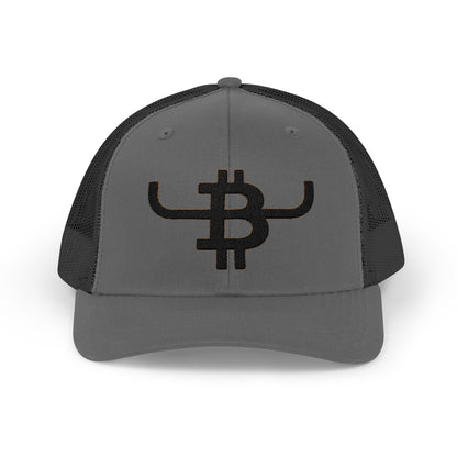 Bitcoin Bull Trucker Cap — Snapback Mesh Hat with BTC Bull Logo