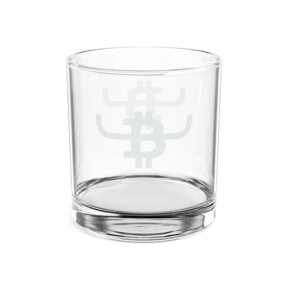 Engraved Bull Bitcoin Whiskey Glass - 10.5 oz Rocks Glass