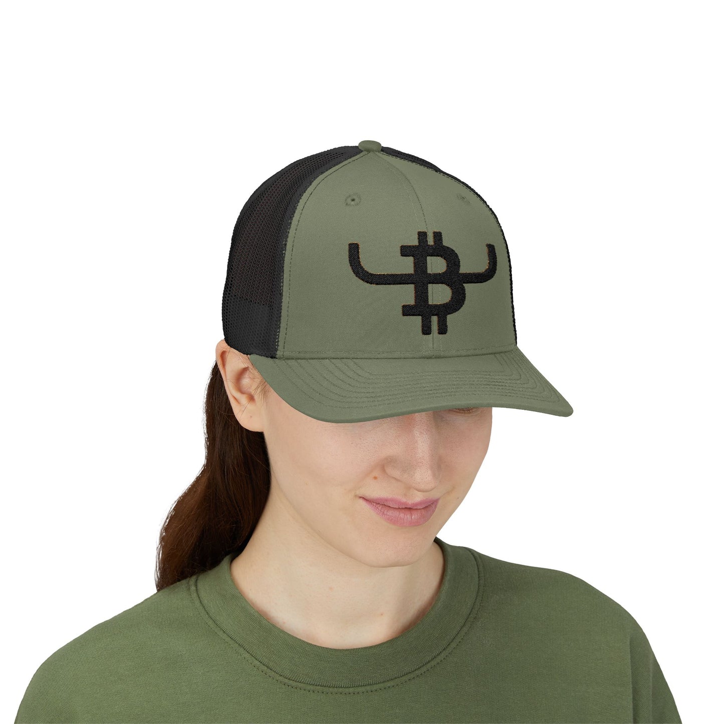 Bitcoin Bull Trucker Cap — Snapback Mesh Hat with BTC Bull Logo